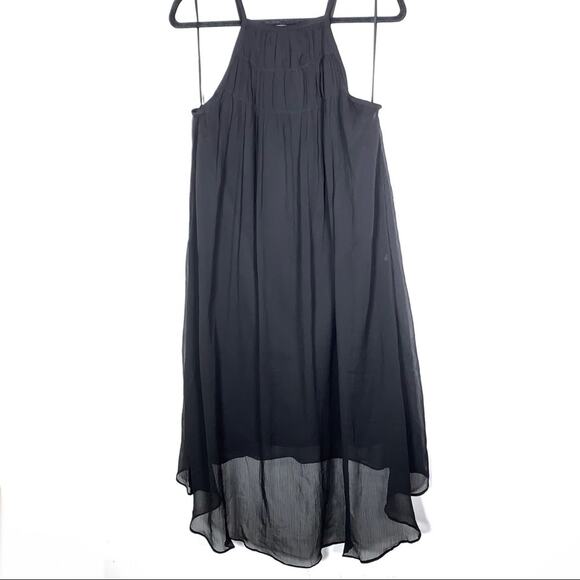 Romeo & Juliet Couture black sequined chiffon knee length halter dress medium M - Picture 7 of 7